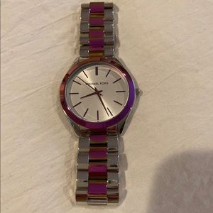 Michael Kors Mk3569 Pink and Silver Watch NWB